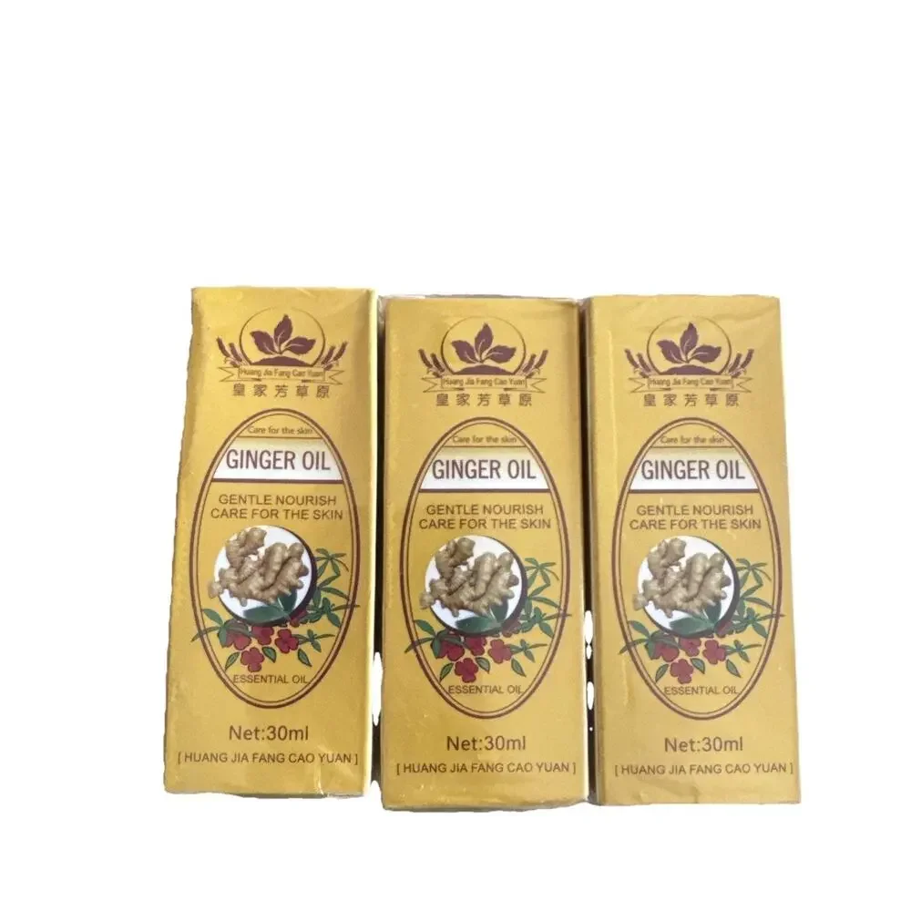 7 Bottles Ginger Essential Oil 30ml Huang Jia Fang Cao Yuan Massage Aromatherapy